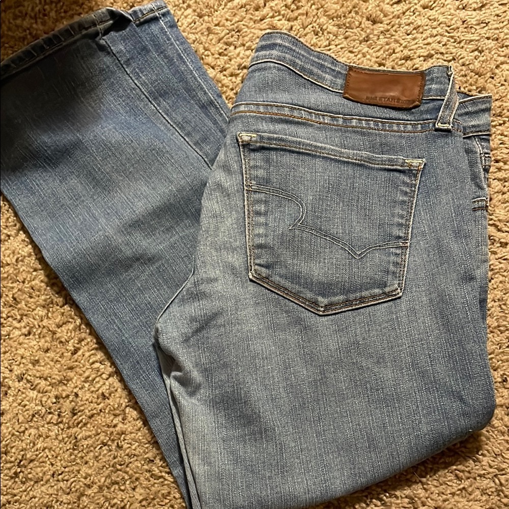 Big Star Light Wash Denim Crop Blue Jeans Women’s Size 30